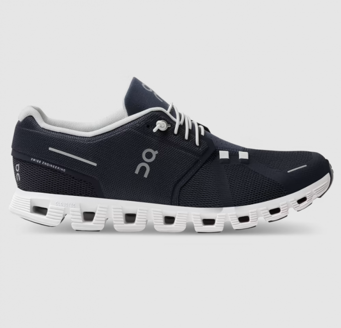Free Delivery On Cloud Women's Cloud 5-Midnight | White Free Delivery On Cloud Women's Cloud 5-Midnight | White
