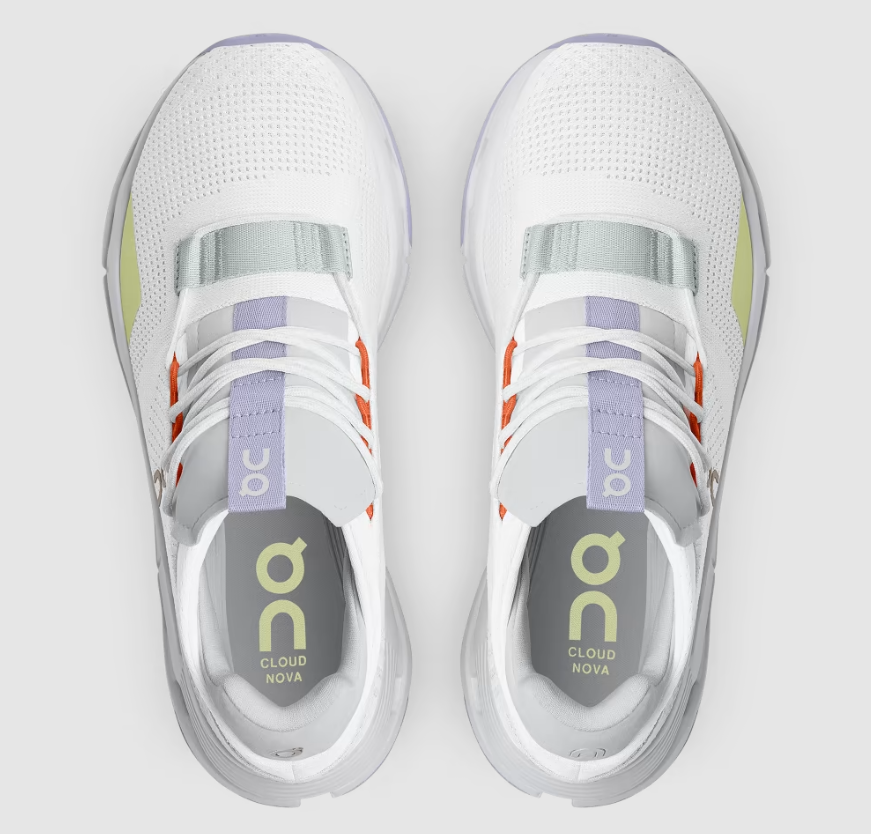 Free Delivery On Cloud Women's Cloudnova-White | Glacier
