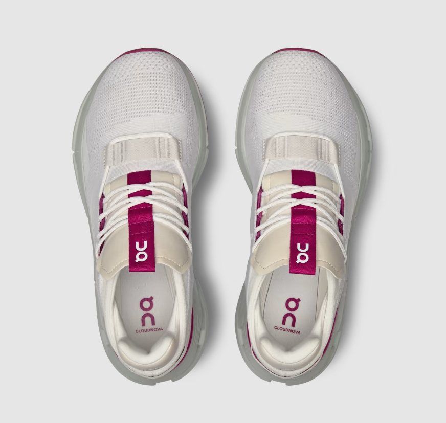 Free Delivery On Cloud Women's Cloudnova-Undyed-White | Carnation