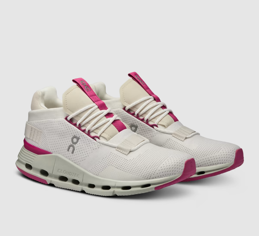 Free Delivery On Cloud Women's Cloudnova-Undyed-White | Carnation